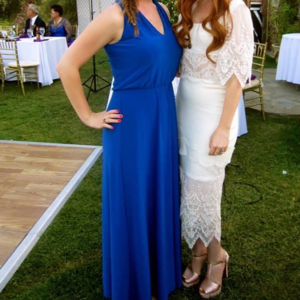EUC size 6 blue Ralph Lauren maxi dress